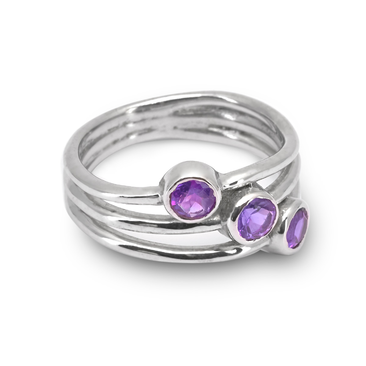 Bague amethyste argent Amelia